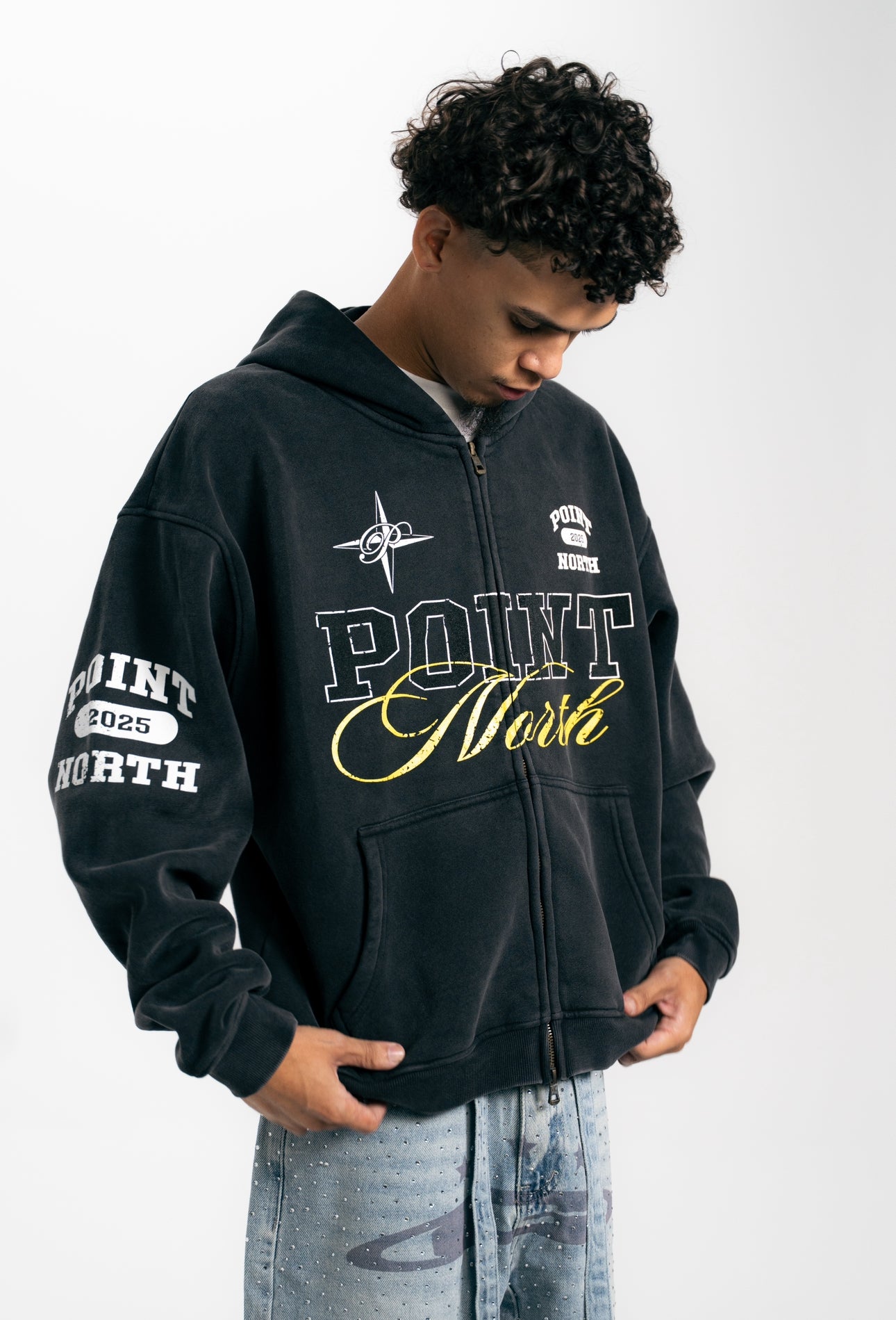 Washed Logo Zip Up