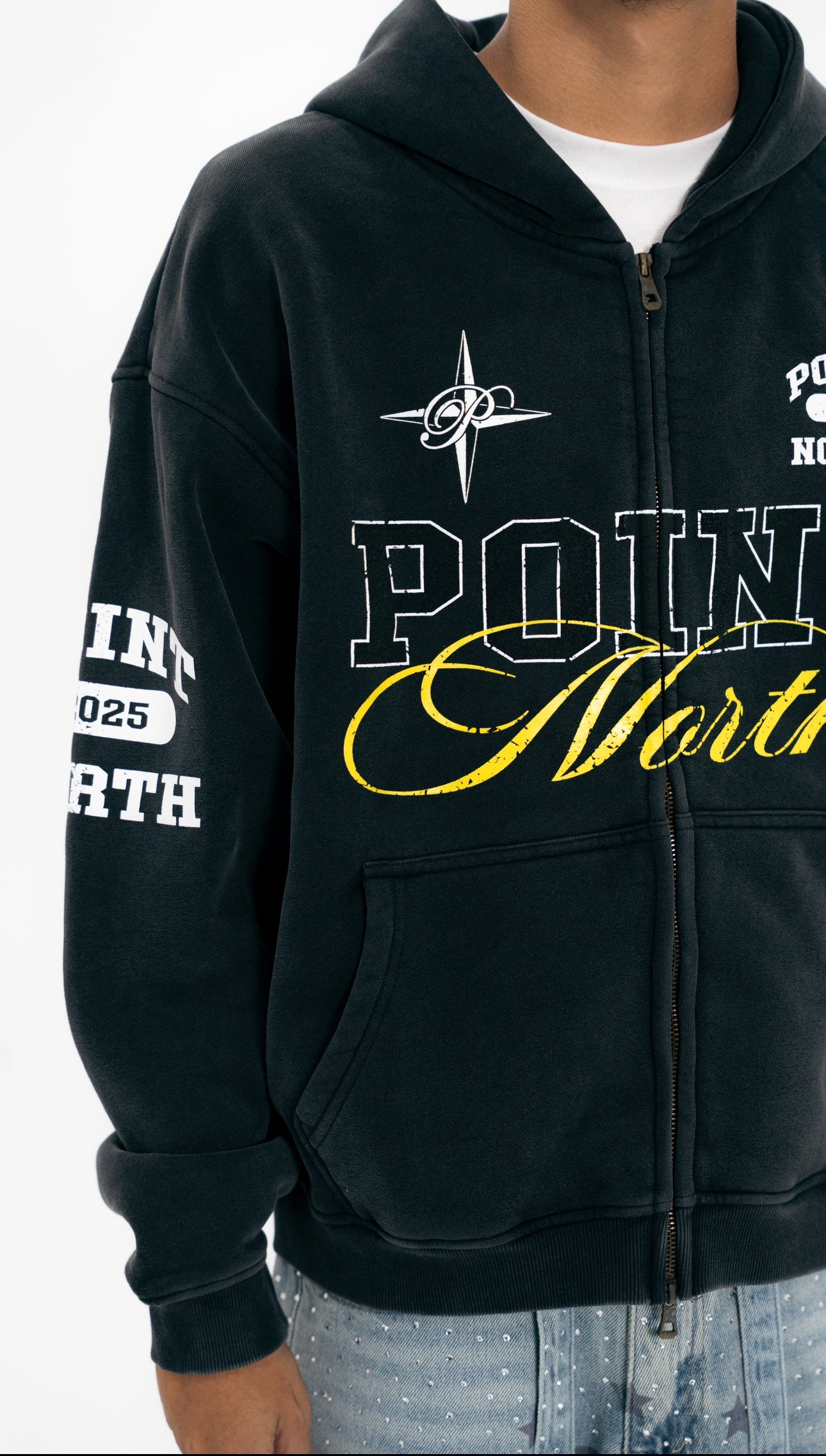 Washed Logo Zip Up