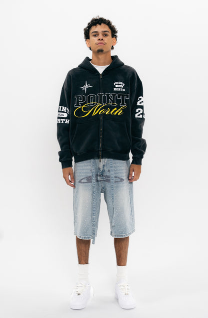 Washed Logo Zip Up