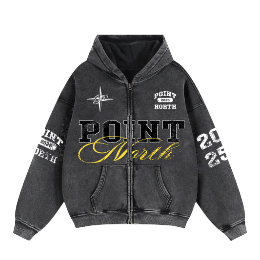 Washed Logo Zip Up